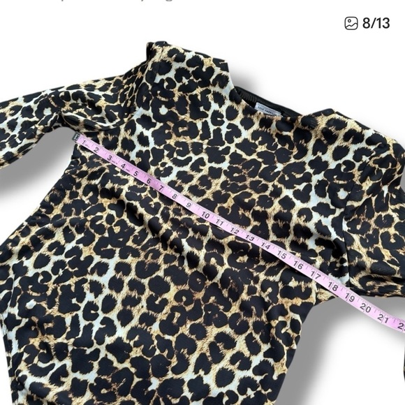 Good American Leopard Print Power Mesh Body Suit Thong XL (4) - Picture 5 of 7